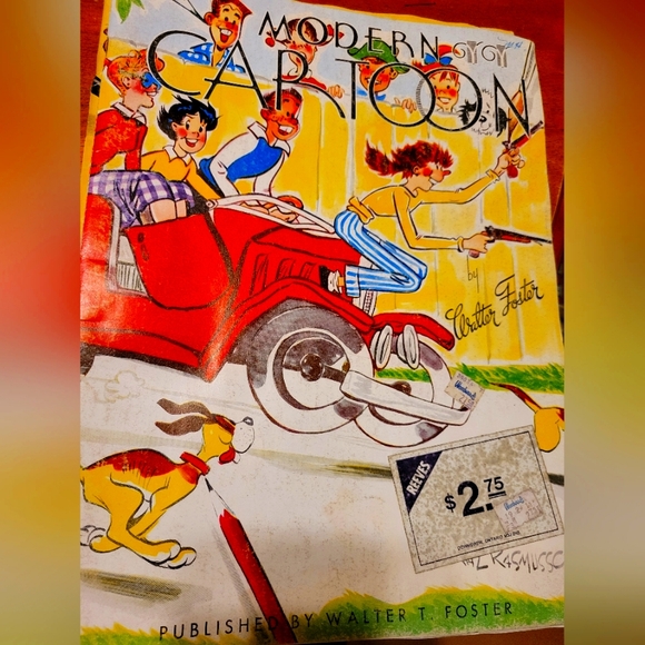 Vintage Cartoon Drawing - Picture 1 of 2